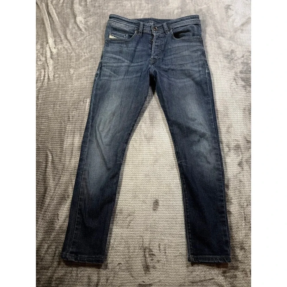Diesel Buster Tapered Jeans Mens 29X25 Dark Wash Blue Stretch Denim Regular Slim